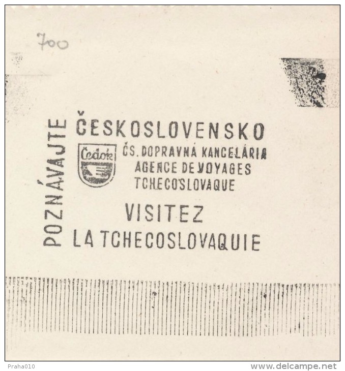 J1927 - Czechoslovakia (1945-79) Control Imprint Stamp Machine (R!): Discover Czechoslovakia; Cedok - Cz. Traffic Office - Proofs & Reprints