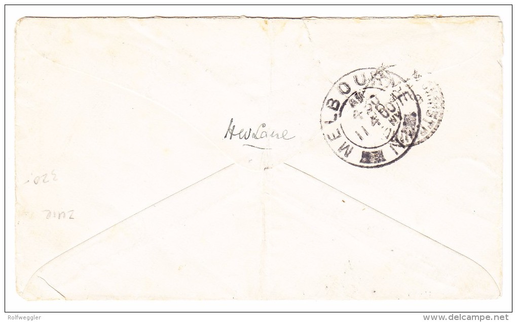 OZ Australien Victoria 10.4.1900 Lara Taxierter Brief Nach Christ Church Neuseeland - Storia Postale