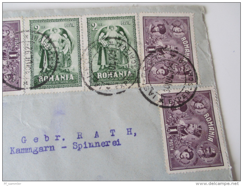 Rumänien Bedarfsbeleg 1929 MiF. Ausgabe 10. Jahrestag Vereinigung Siebenbürgen - Rumänien - Storia Postale