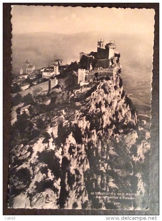 SAN MARINO - ROCCA BASILICA E PALAZZO - VIAGGIATA  1942 - San Marino