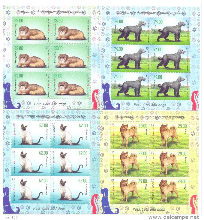 2015. Kyrgyzstan, Cats & Dogs, 4 Sheetlets Perforated, Mint/** - Kirghizistan