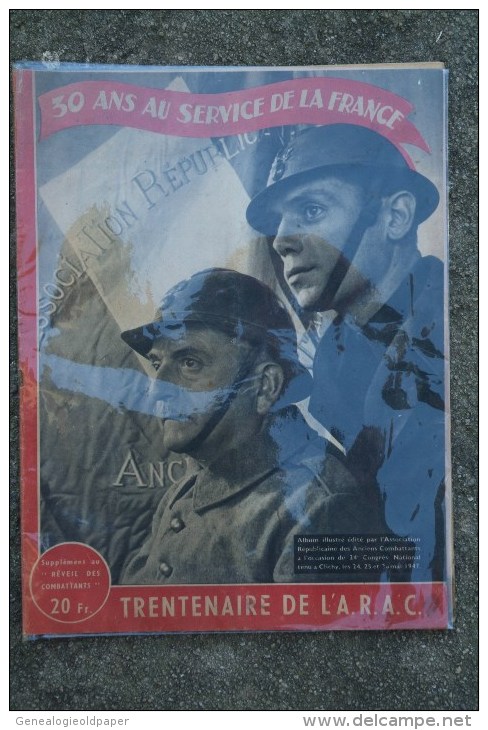 REVUE REVEIL DES COMBATTANTS - MILITARIA-SPECIAL HENRI BARBUSSE L´ ARAC - ANCIENS COMBATTANTS A CLICHY MAI 1947- SPECIAL - 1900 - 1949