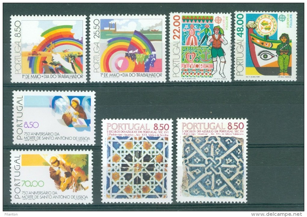 PORTUGAL - Mi 1528/1535 - MNH** - Cote 12,70 € - Unused Stamps