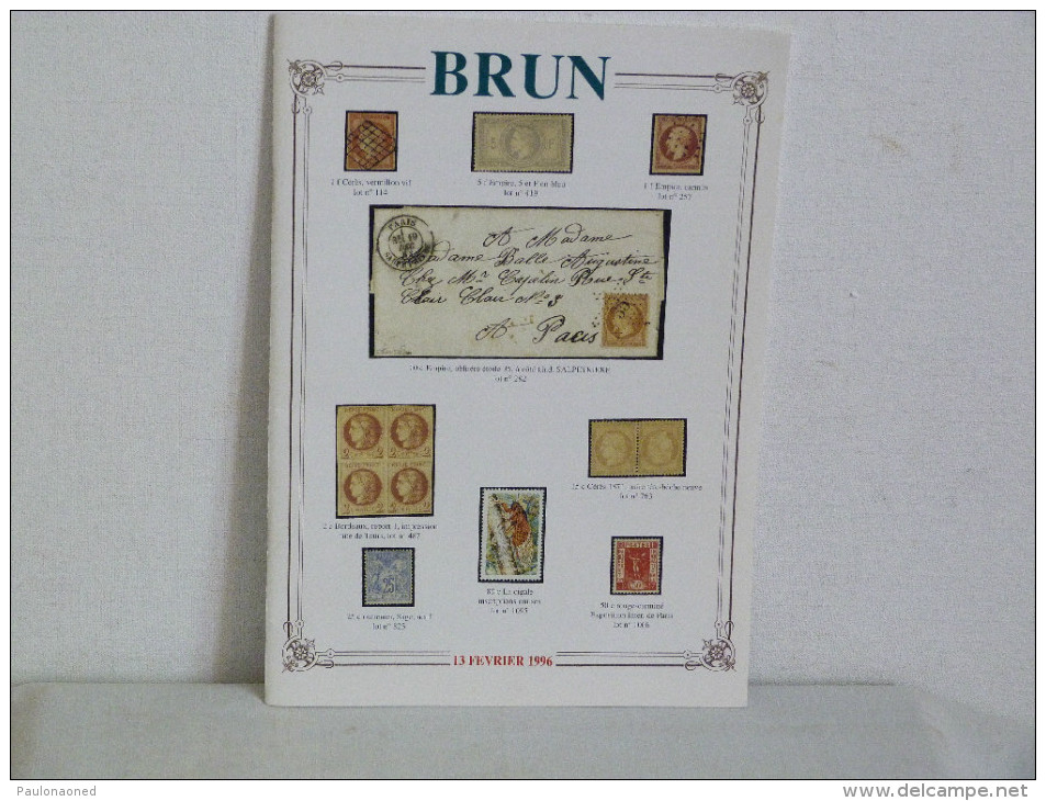 CATALOGUE  DE VENTES SUR OFFRES     "  BRUN  " - Catalogues De Maisons De Vente