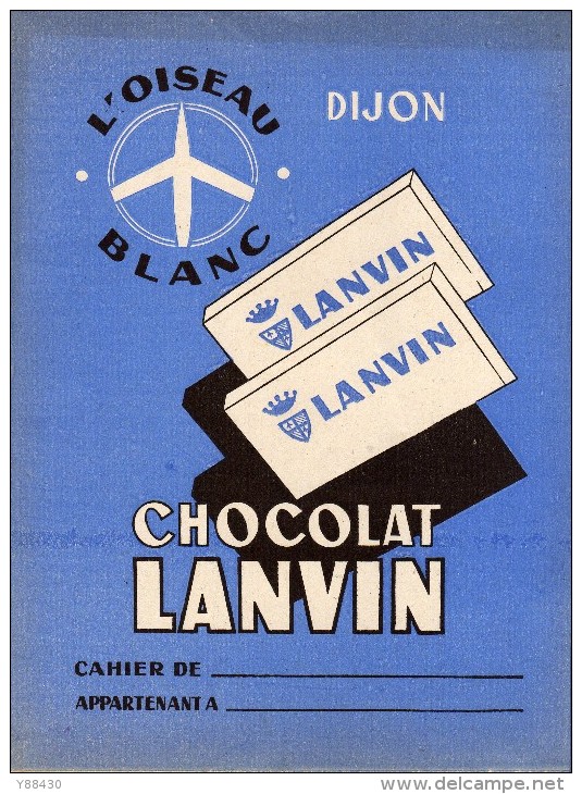 LANVIN  Chocolat . Protège-cahiers - 2 Scann - L´oiseau Blanc - Protège-cahiers