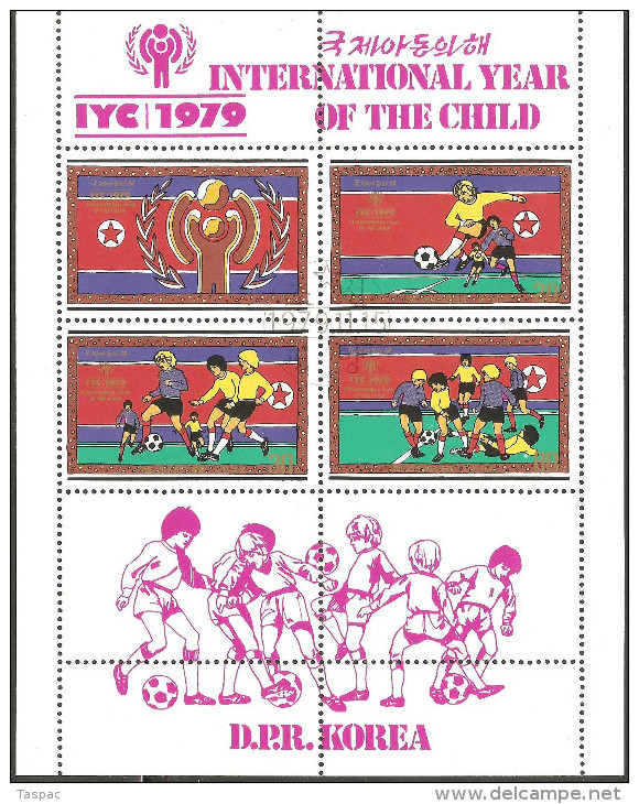 1979 Mi# 1933-1935 Kleinbogen Used - Int’l Year Of The Child (IV): Soccer - Usados