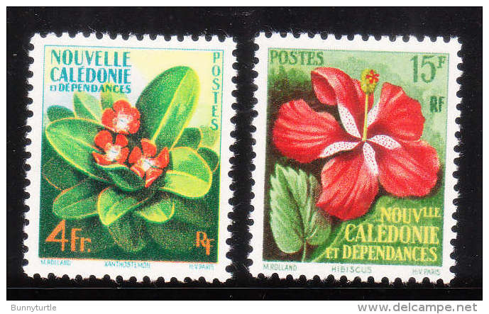 New Caledonia 1958 Flower Issue 2v Flowers MNH - Nuevos