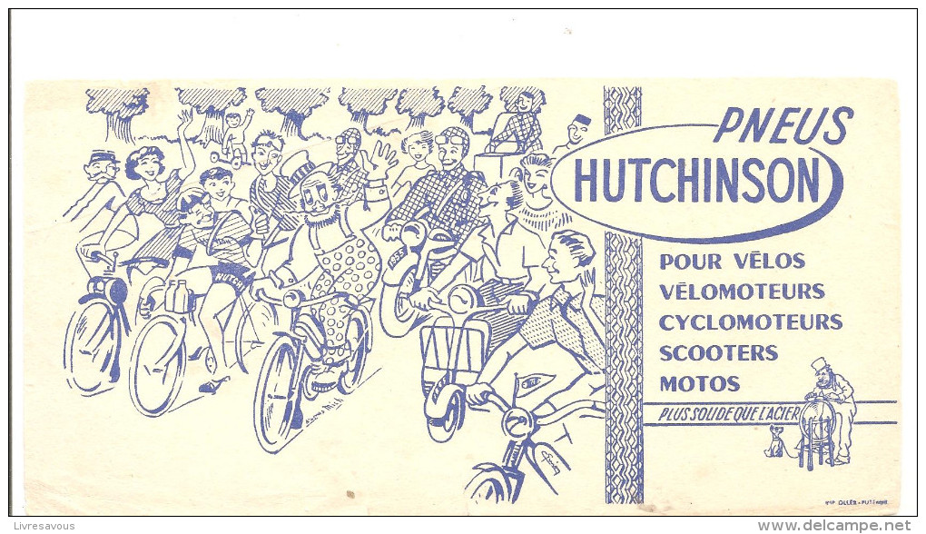 Buvard HUTCHINSON Pneus Pour Vélos, Vélomoteurs, Cyclomoteurs, Scooters, Motos - Automobil