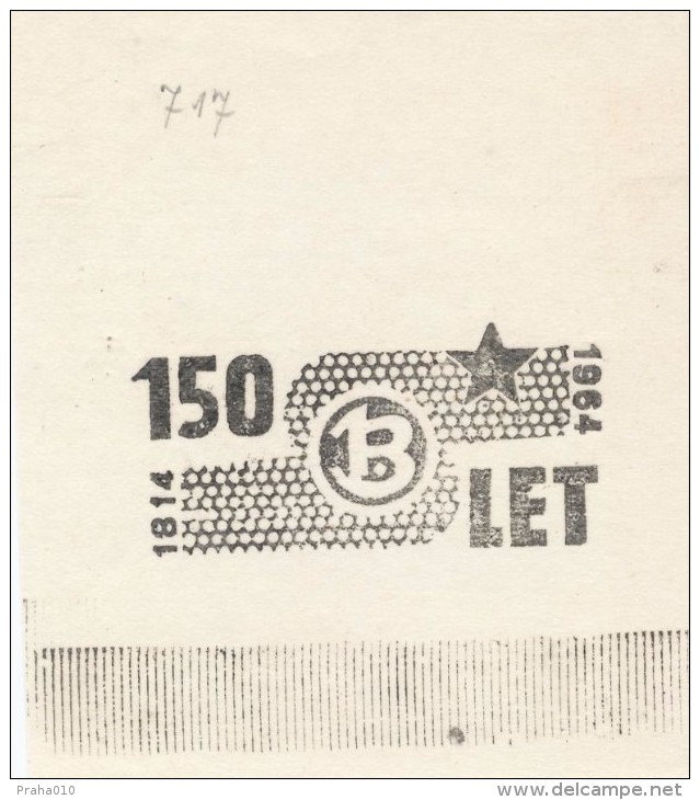 J1952 - Czechoslovakia (1945-79) Control Imprint Stamp Machine (R!): 150 Years Of First Brno Engineering Works (1814) - Ensayos & Reimpresiones