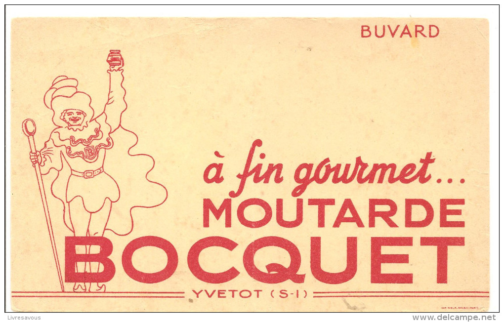 Buvard BOCQUET Moutarde BOCQUET à La Fin Gourmet Moutarde BOCQUET à YVETOT Seine Inférieure - Moutardes