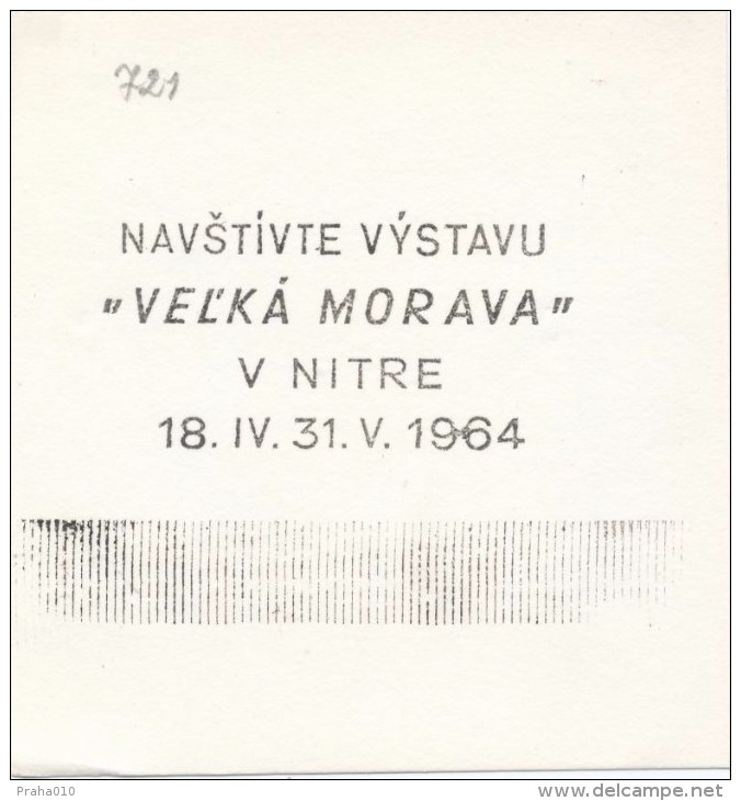 J1960 - Czechoslovakia (1945-79) Control Imprint Stamp Machine (R!): Visit The Exhibition "Great Moravia" In Nitra 1964 - Proofs & Reprints