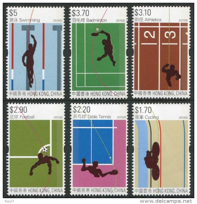 HONG KONG 2015 - Sports Divers - 6 Val Neuf // Mnh - Unused Stamps