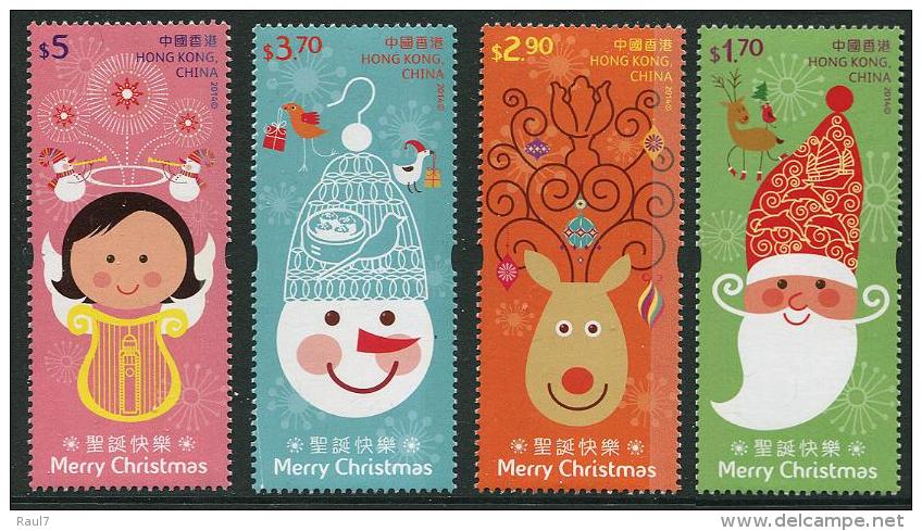 HONG KONG 2014 - Père Noël, Noël 2014 - 4 Val Neuf // Mnh - Nuevos