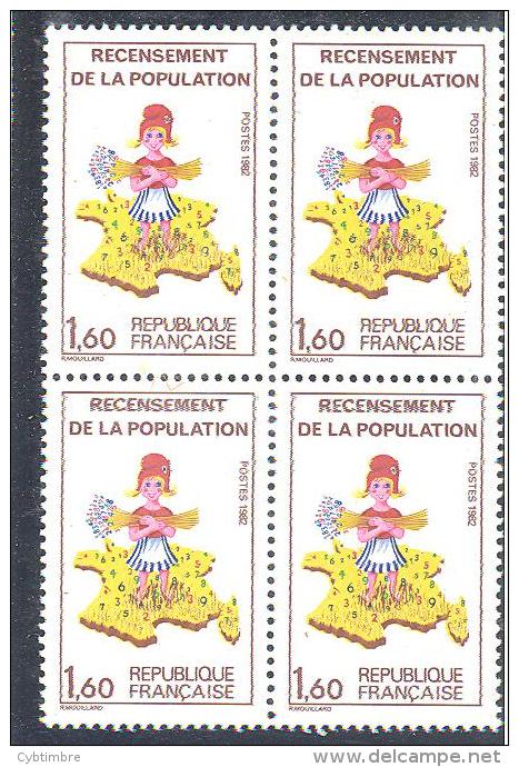 France: Yvert N° 2202a**; MNH; 2 Ex. Sans Le 7 Tenant à Normal Dans 1 Bloc De 4; Superbe!!! - Non Classés