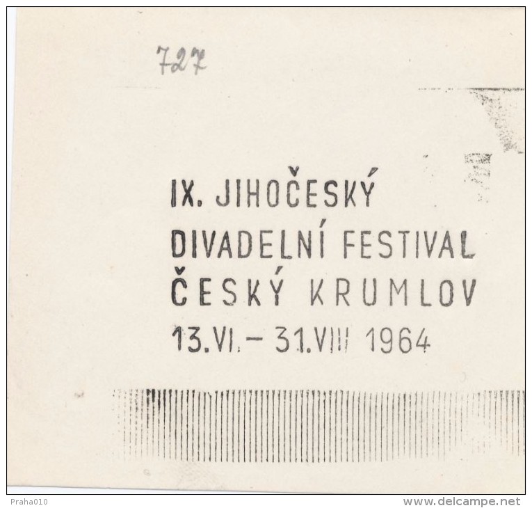J1973 - Czechoslovakia (1945-79) Control Imprint Stamp Machine (R!): IX. Theatre Festival Of South Bohemia 1964 - Ensayos & Reimpresiones