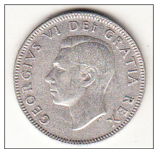 CANADA  1948    25 CENT. GEORGE VI.ARGENT(PLATA)  TTB. CN 4366 - Canada