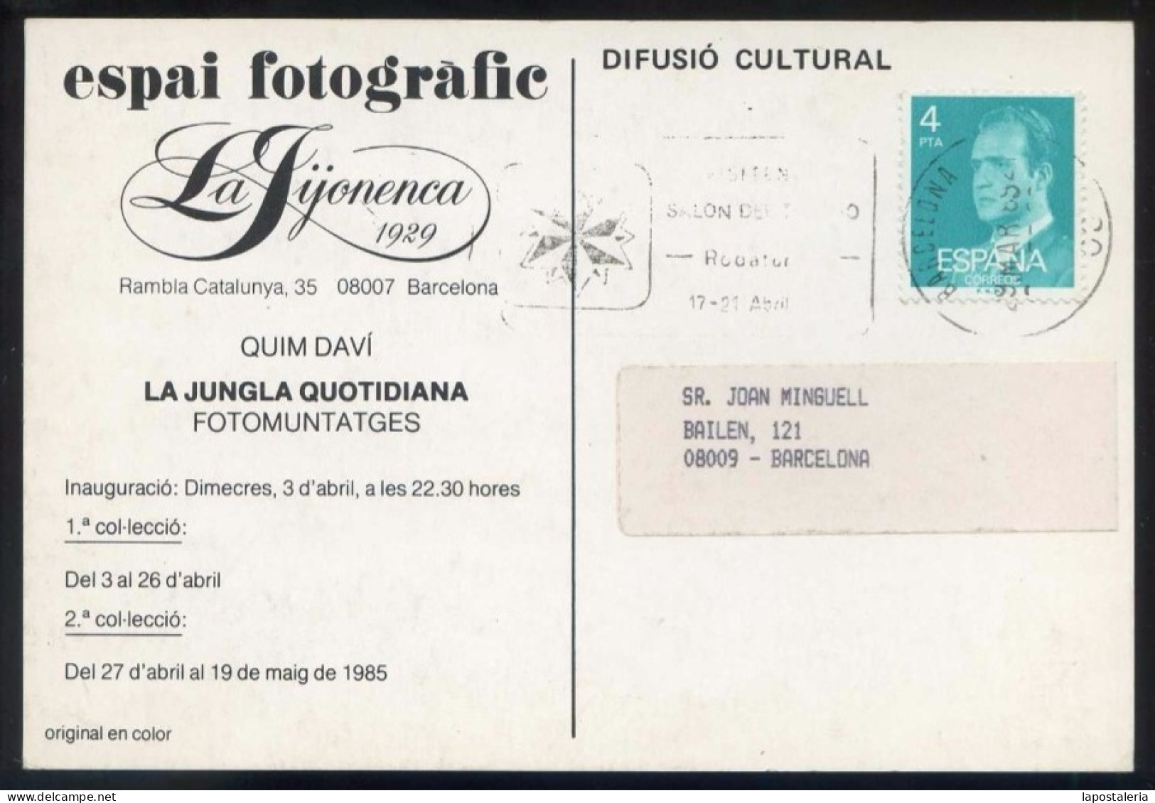 Expo Foto *Quim Daví - La Jungla Quotidiana* La Jijonenca, Barcelona 1985. Circulada 1985. - Esposizioni