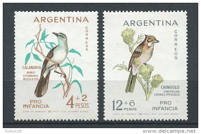 ARGENTINE 1962 N° 663/664 ** Neufs = MNH  TTB Cote 4 € Faune  Oiseaux Birds Fauna Enfance Children - Unused Stamps