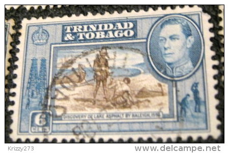 Trinidad And Tobago 1938 Discovery Of Lake Asphalt By Raleigh 6c - Used - Trinidad Y Tobago