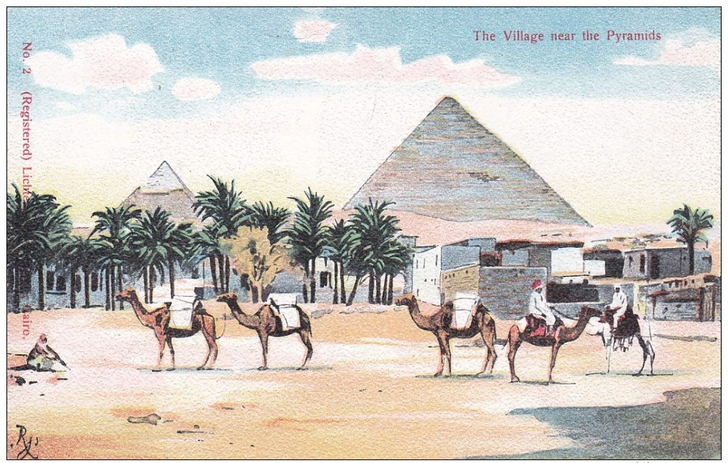 Riding Camels, The Village Near The Pyramids, Pre 1907 - Pyramids