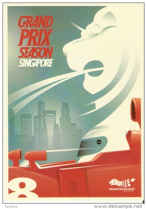 POSTAL DE GRAND PRIX SEASON SINGAPORE (CARRERAS COCHES-CAR-COCHE) - Singapur