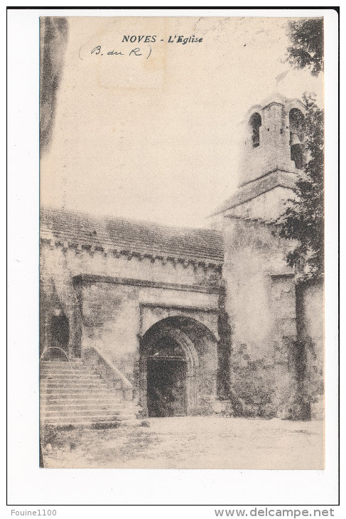 Carte De NOVES  église ( Peu Courante ) ( Recto Verso ) - Autres & Non Classés