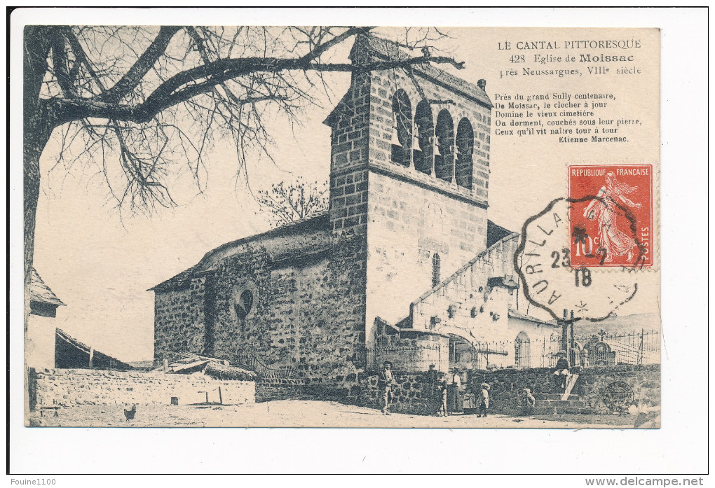 Carte De MOISSAC Près De Neussargues  église ( Recto Verso ) - Autres & Non Classés