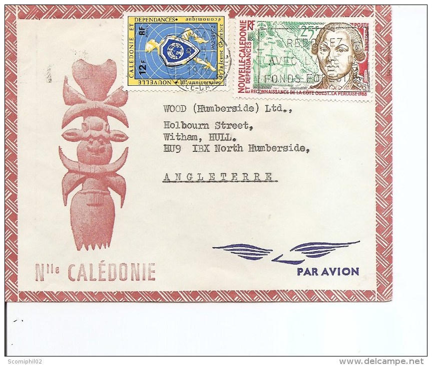 Nouvelle -Calédonie ( Lettre Par Avion De 1976 De Nouméa Vers La Grande-Bretagne à Voir) - Briefe U. Dokumente