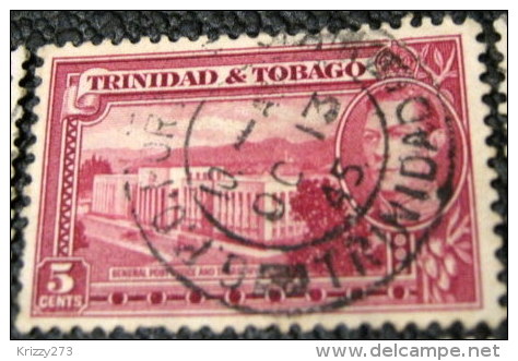 Trinidad And Tobago 1938 General Post Office And Treasury 5c - Used - Trinidad & Tobago (...-1961)