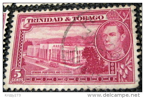 Trinidad And Tobago 1938 General Post Office And Treasury 5c - Used - Trinidad & Tobago (...-1961)