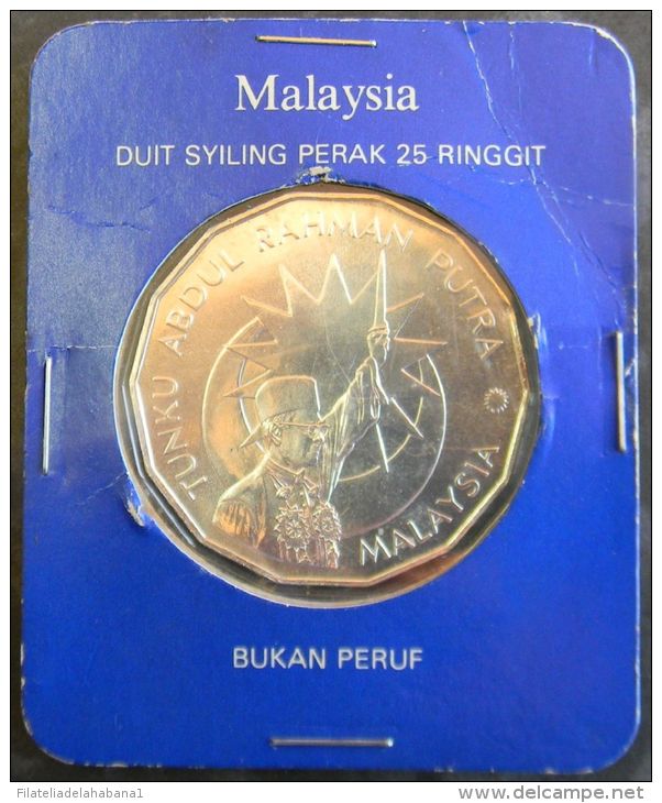 *O303 MALAYSIA 25 RINGGIT. PURE SILVER. 1982. UNC - Other & Unclassified