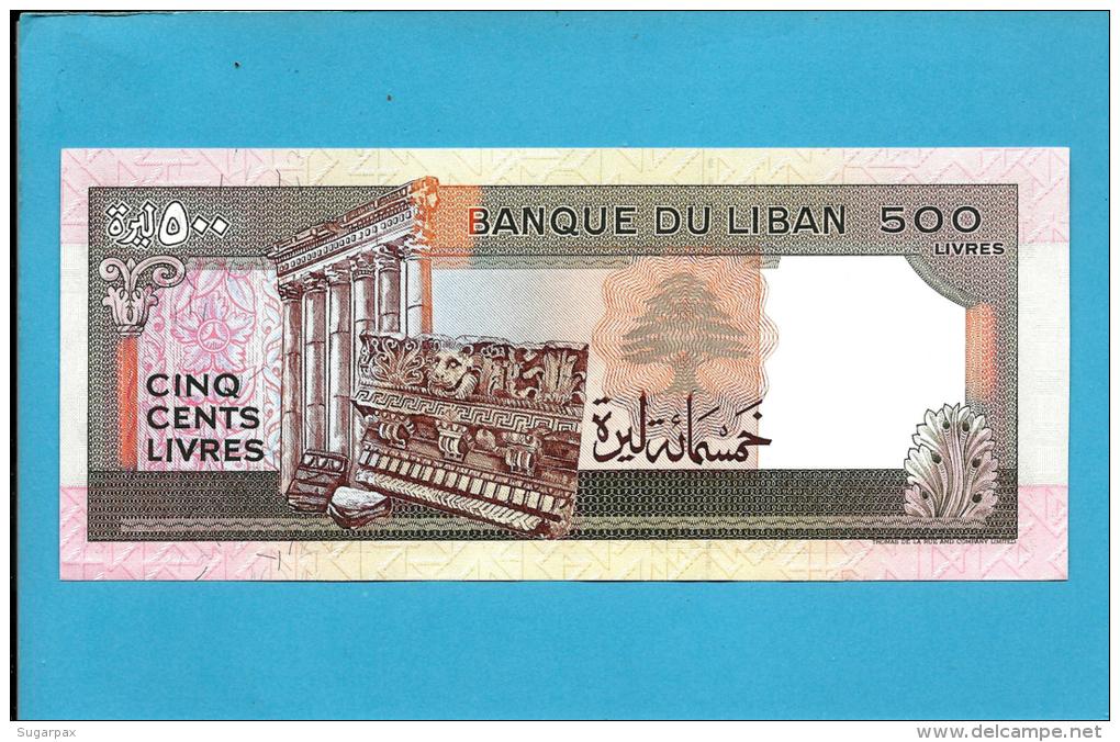 LEBANON - 500 LIVRES - 1988 - P 68 - UNC. - 2 Scans - Lebanon