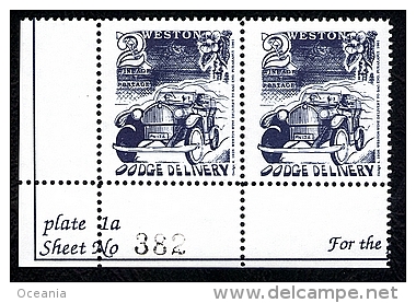 New Zealand Wine Post Dodge Delivery Corner Pair Hand Numbered. - Other & Unclassified