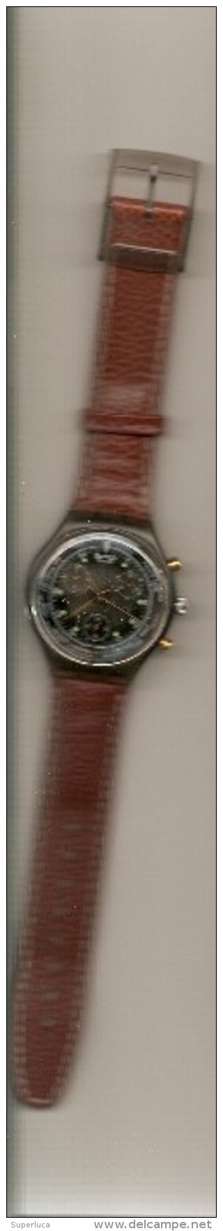 Y-SWATCH-CRONOGRAFO-CINTURINO IN PELLE - Montres Modernes