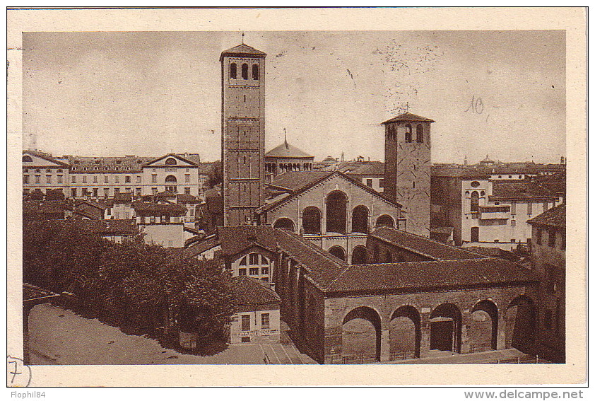 ITALIE - CARTE POSTALE DE MILAN POUR LA FRANCE LE 4-9-1936 - BEL AFFRANCHISSEMENT. - Sonstige & Ohne Zuordnung