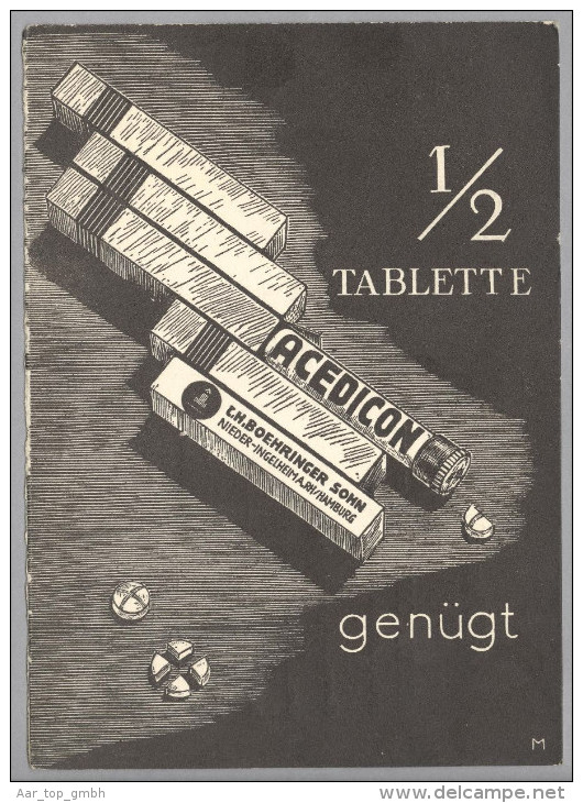 Motiv Medizin Medikament Acedicon Thun 1939-02-02 Portofreiheit-Bestellk.Gr#326 - Vrijstelling Van Portkosten