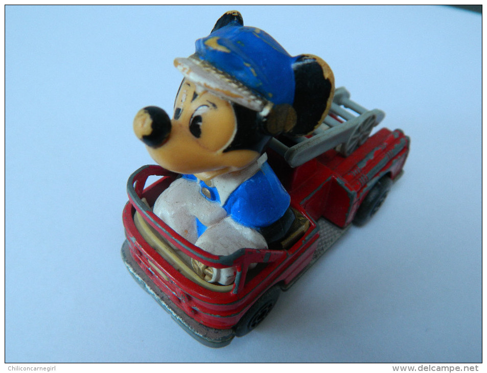 Ancien Camion Métal De Pompiers Avec Mickey - Walt Disney - MATCHBOX - Séries N° 1 - 1979 - LESNEY Prod & Co - Jouets Anciens