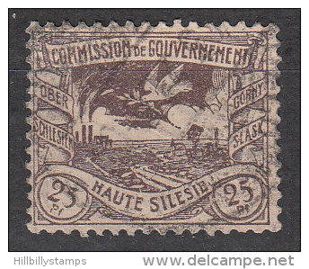 Upper Silesia   Scott No  21     Used    Year 1920 - Silésie