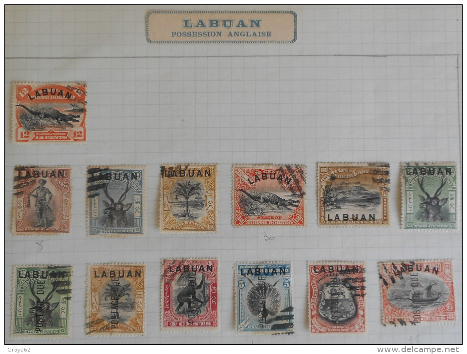 Lot  Timbres MALAISIE - LABUAN -  Certains "Postage Due" - Otros & Sin Clasificación