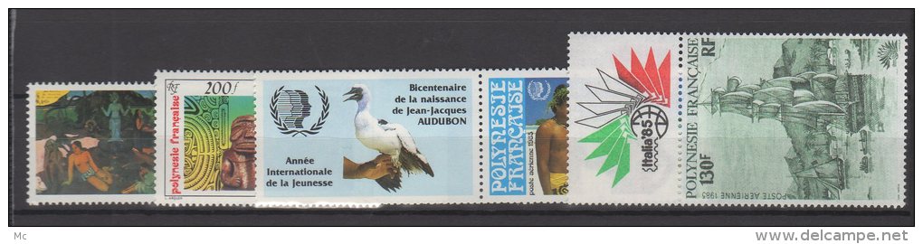 Polynésie Française - Année  1985 Complète   -  Poste Aérienne Luxe ** - Années Complètes