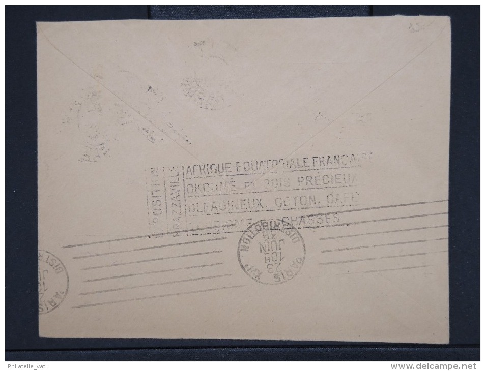 FRANCE-A.E.F.-Enveloppe De Libreville  Pour Paris  En 1939   Aff Plaisant     P5899 - Brieven En Documenten