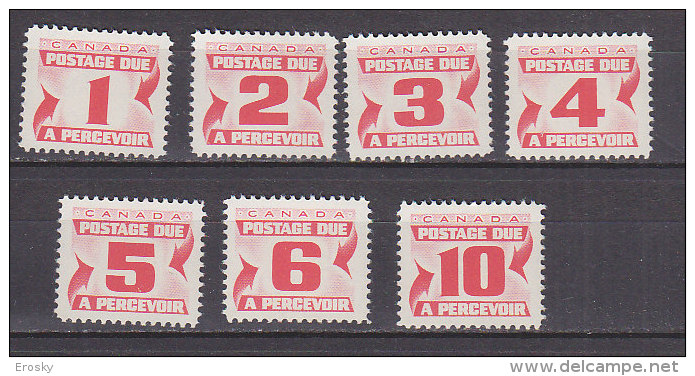 F0900 - CANADA TAXE Yv N°21/27 ** - Postage Due