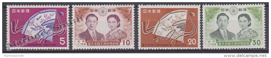 Japan - Japon 1959 Yvert 623-26, Wedding Of Prince Aki-Hito - MNH - Unused Stamps