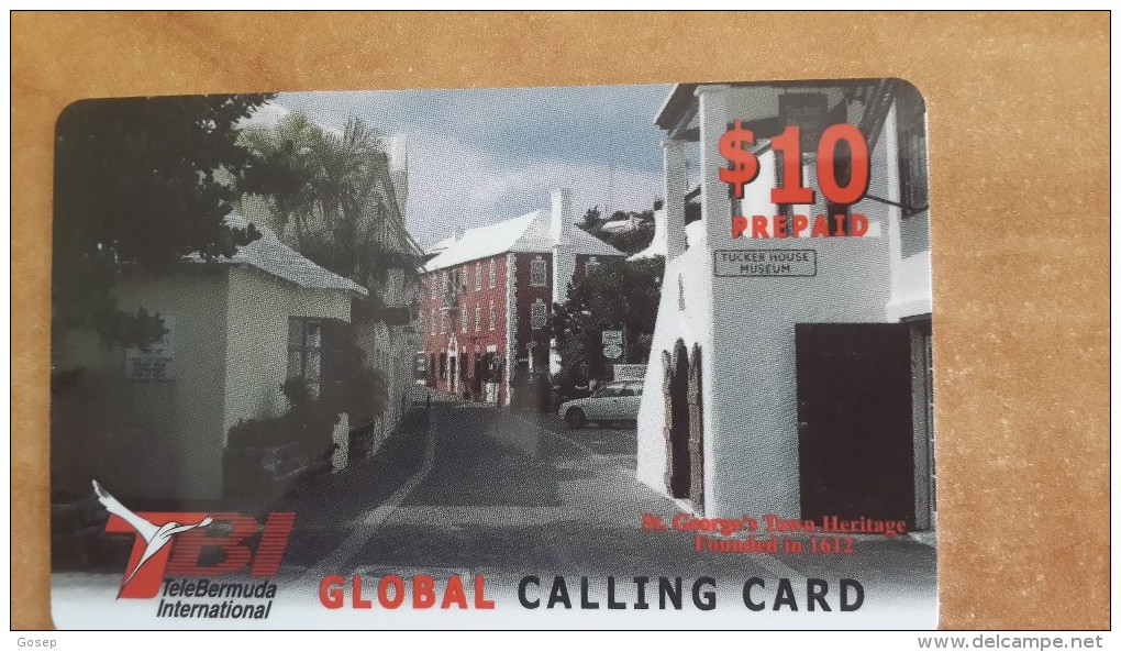 Bermuda-global Calling Card-$10 Prepiad Card-used+1 Card Prepiad Free - Bermude