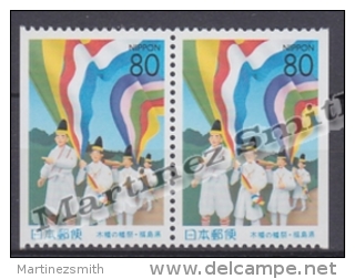 Japan - Japon 2000 Yvert 2961a,Flags Festival, Fukushima - Pair From Booklet - MNH - Neufs