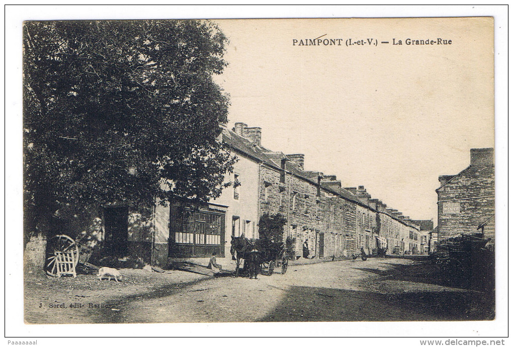 PAIMPONT  LA GRANDE RUE - Paimpont