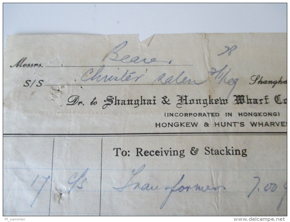 China / Shanghai & Hongkew Wharf Company. Interessante Massenfrankatur! 1949 (?)