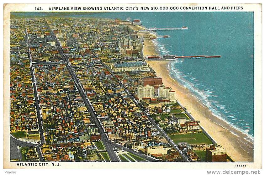 Réf : D-15-1758  : ATLANTIC CITY  AIRPLANE VIEW - Atlantic City