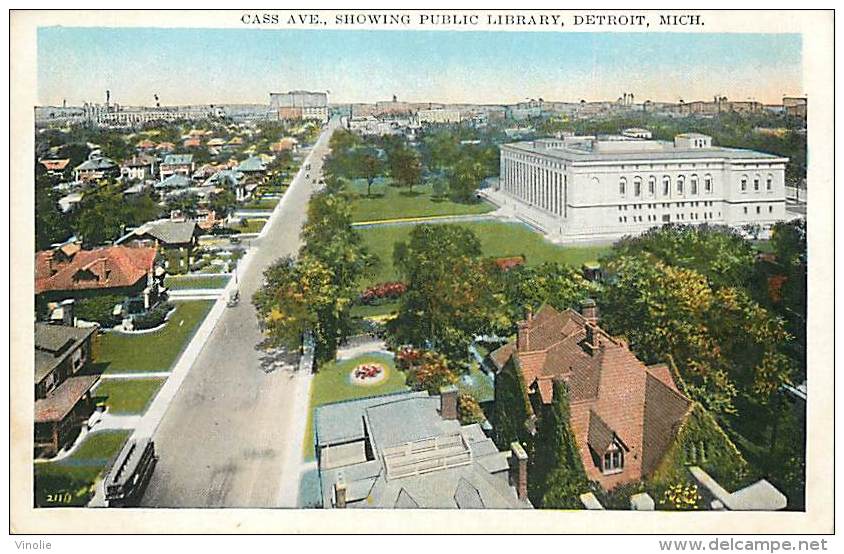 Réf : D-15-1759  : CASS AVE SHOWING PUBLIC LIBRARY DETROIT - Detroit