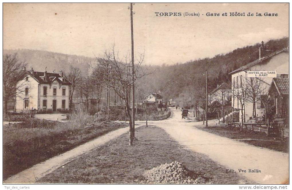 25 - Torpes - Gare Et Hôtel De La Gare - Autres & Non Classés